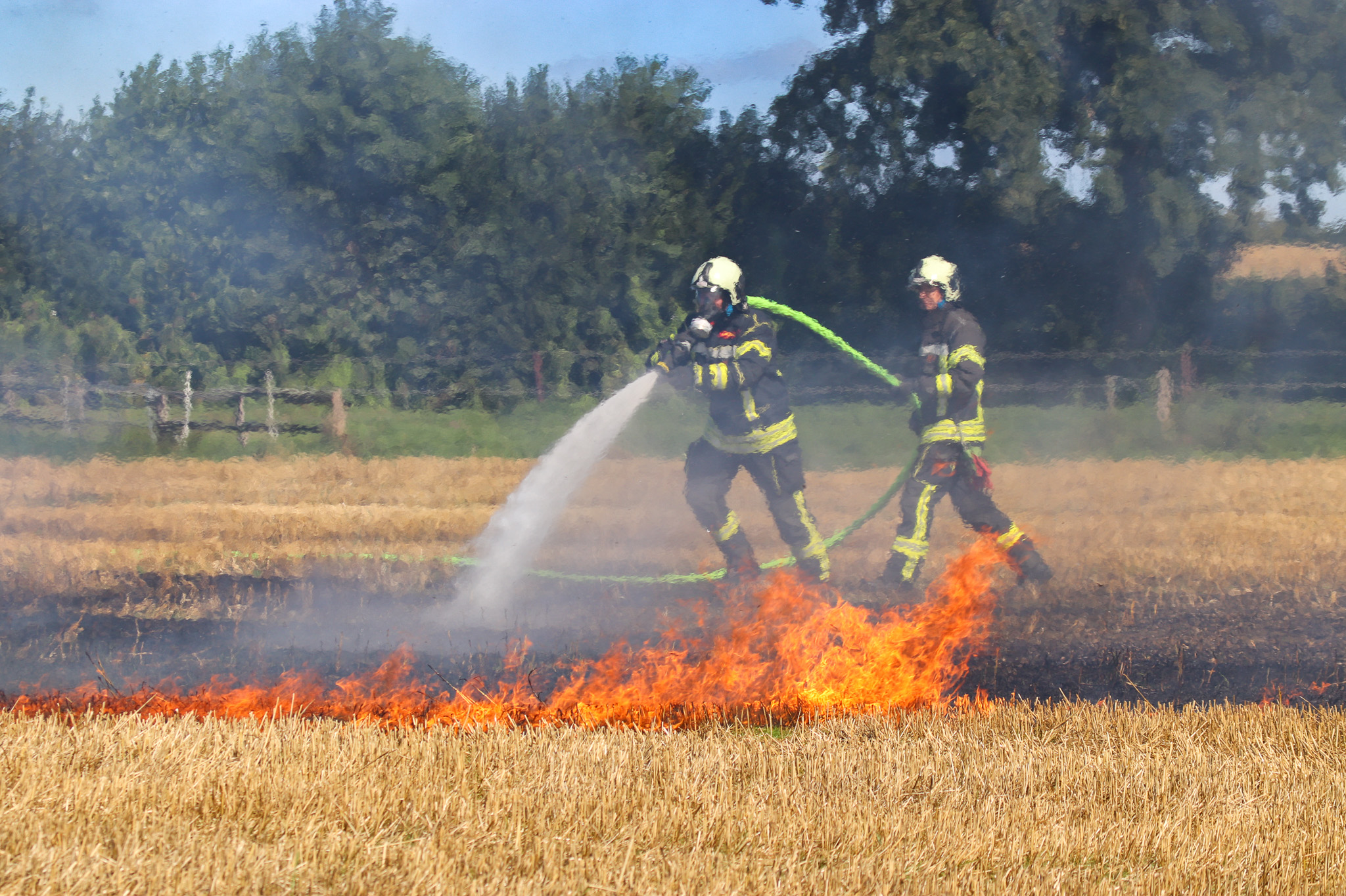 Vegetationsbrandbekämpfung bei der Feuerwehr Hemmelsdorf
