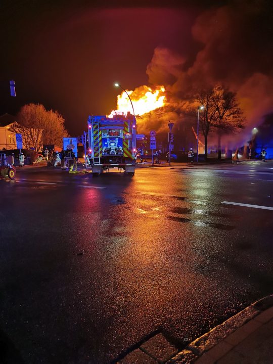 Dachstuhlbrand zum Jahreswechsel in Eutin