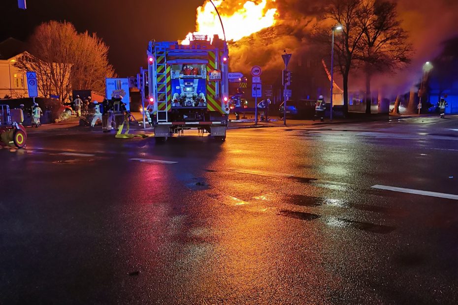 Dachstuhlbrand zum Jahreswechsel in Eutin