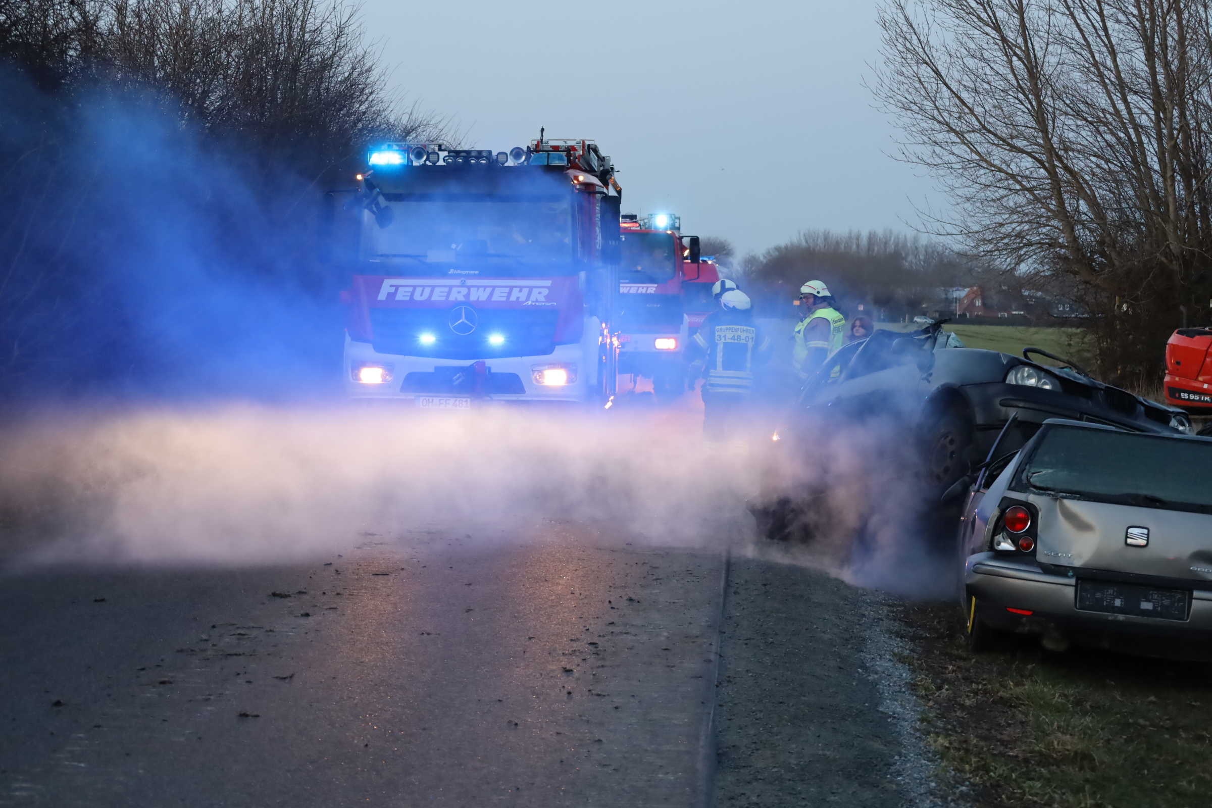 Erste grenzüberschreitende Übung Projekt Flashlight des EU-Programmes Interreg DE-DK auf Fehmarn